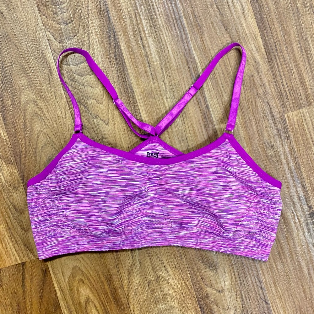 Pro-Fit Purple Sports Bra Size Large